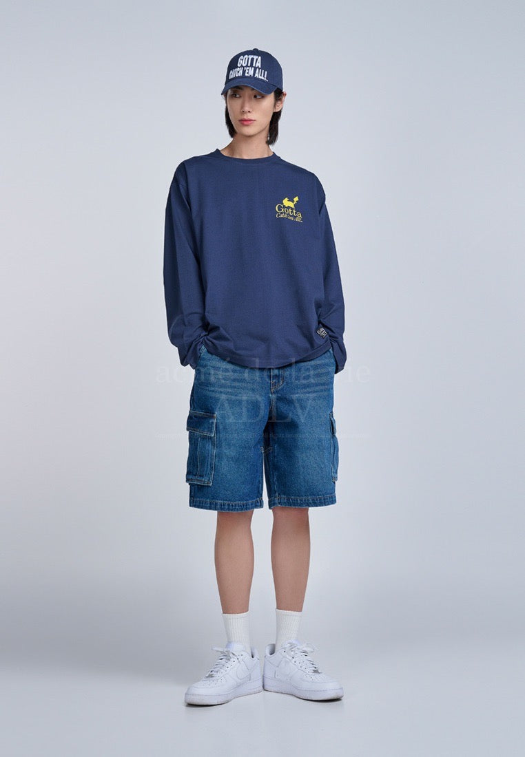 Pokémon GOTTA PIKACHU Long Sleeve T-Shirt Navy