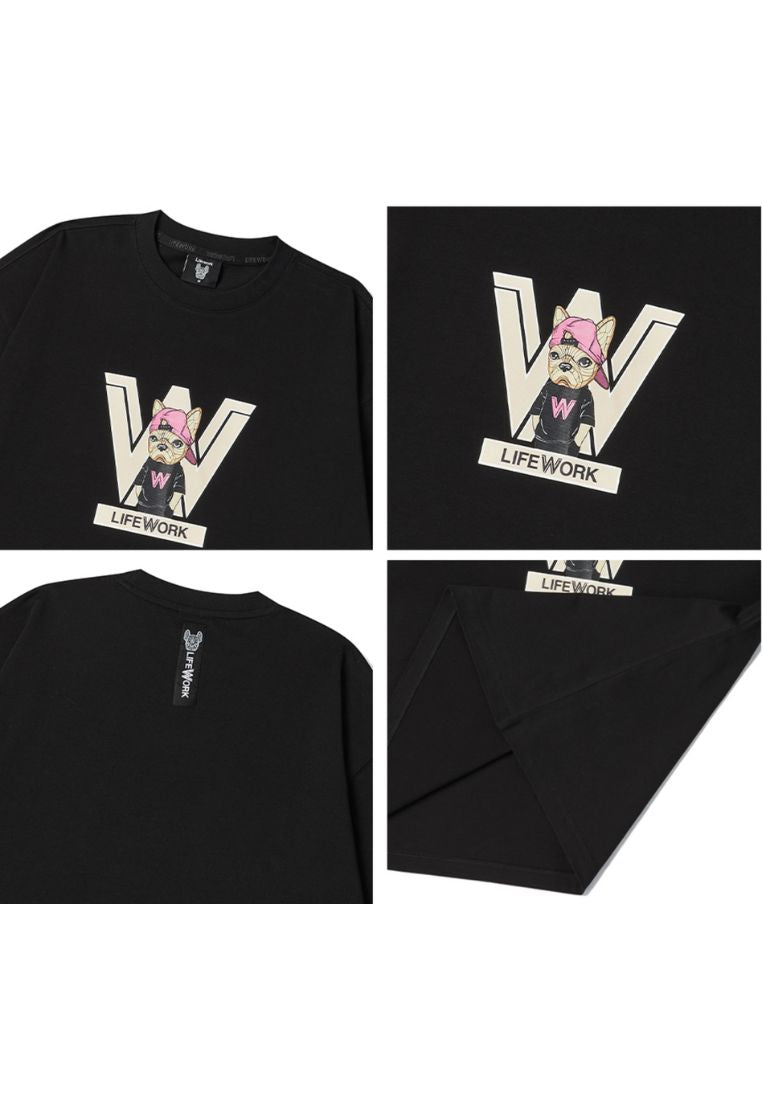 Logo Snapback Hipdog T-Shirt Black