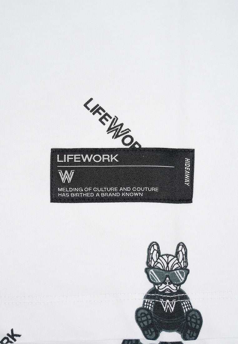 Lifework Monogram Glasses Radog Tee White