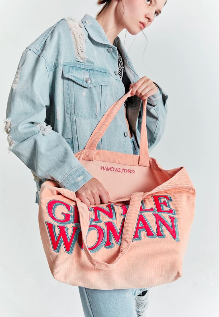 Corduroy Tote Pink