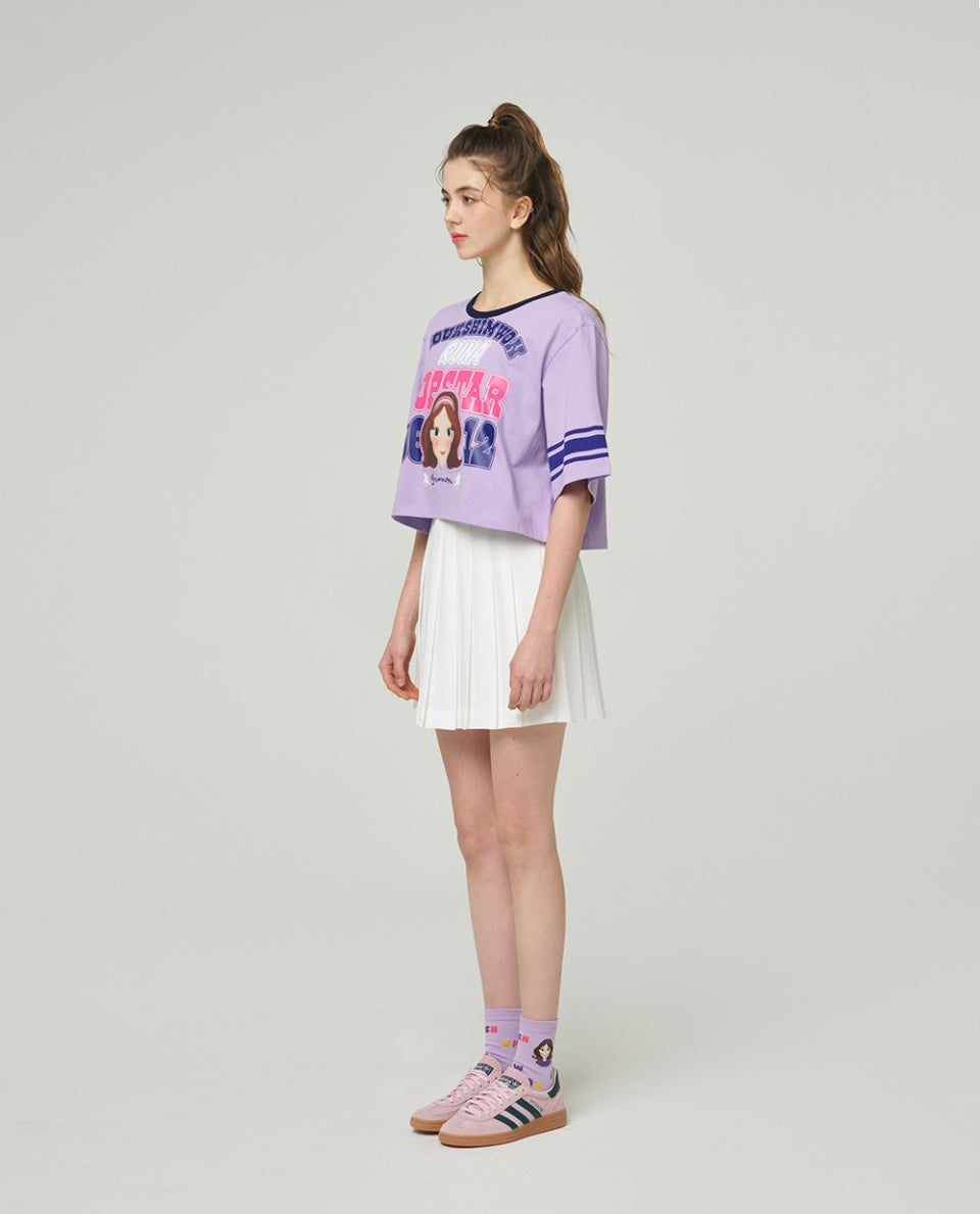 Pop Star Semi Crop T-Shirt F Luna