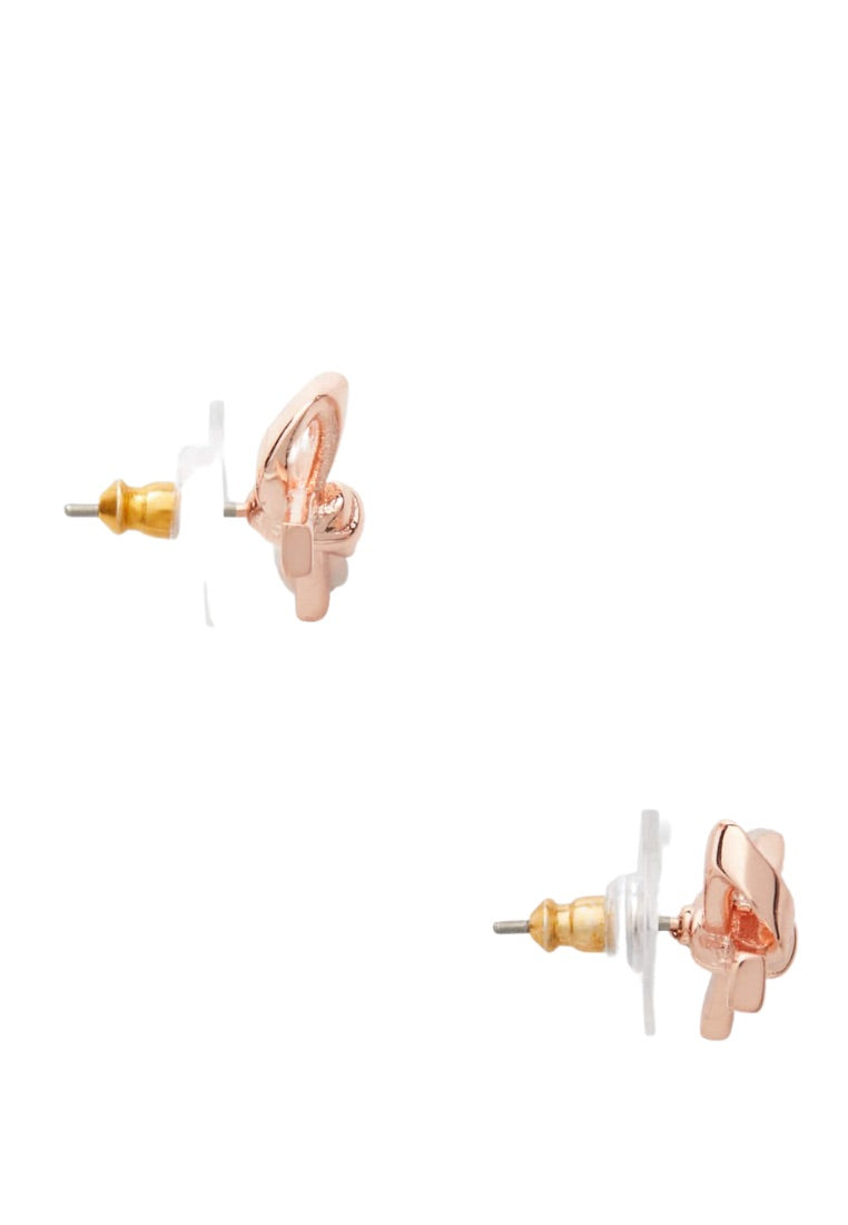 Skinny Mini Bow Studs rose gold