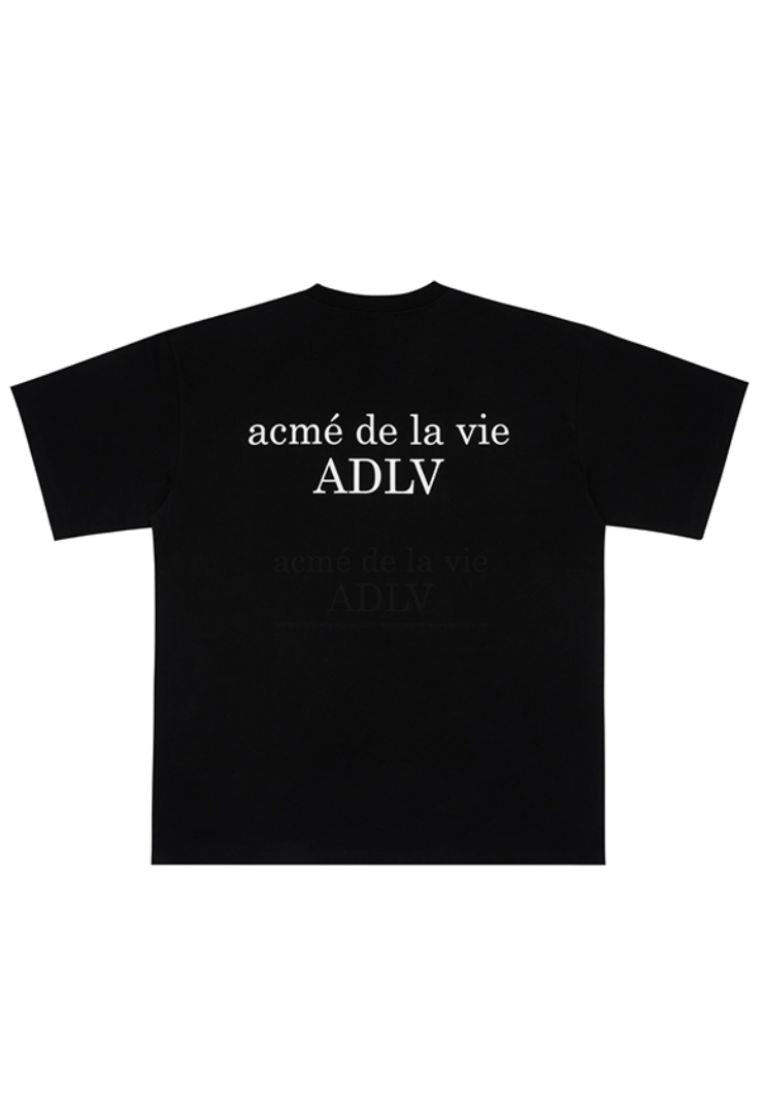 Baby Face Checked Shirt Donut Short Sleeve T-Shirt Black