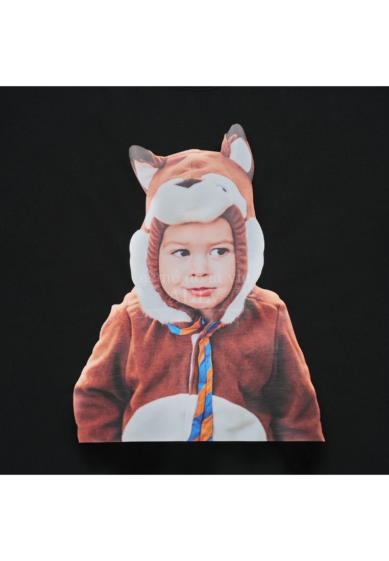 Baby Face FOX DOLL Short Sleeve T-Shirt Black