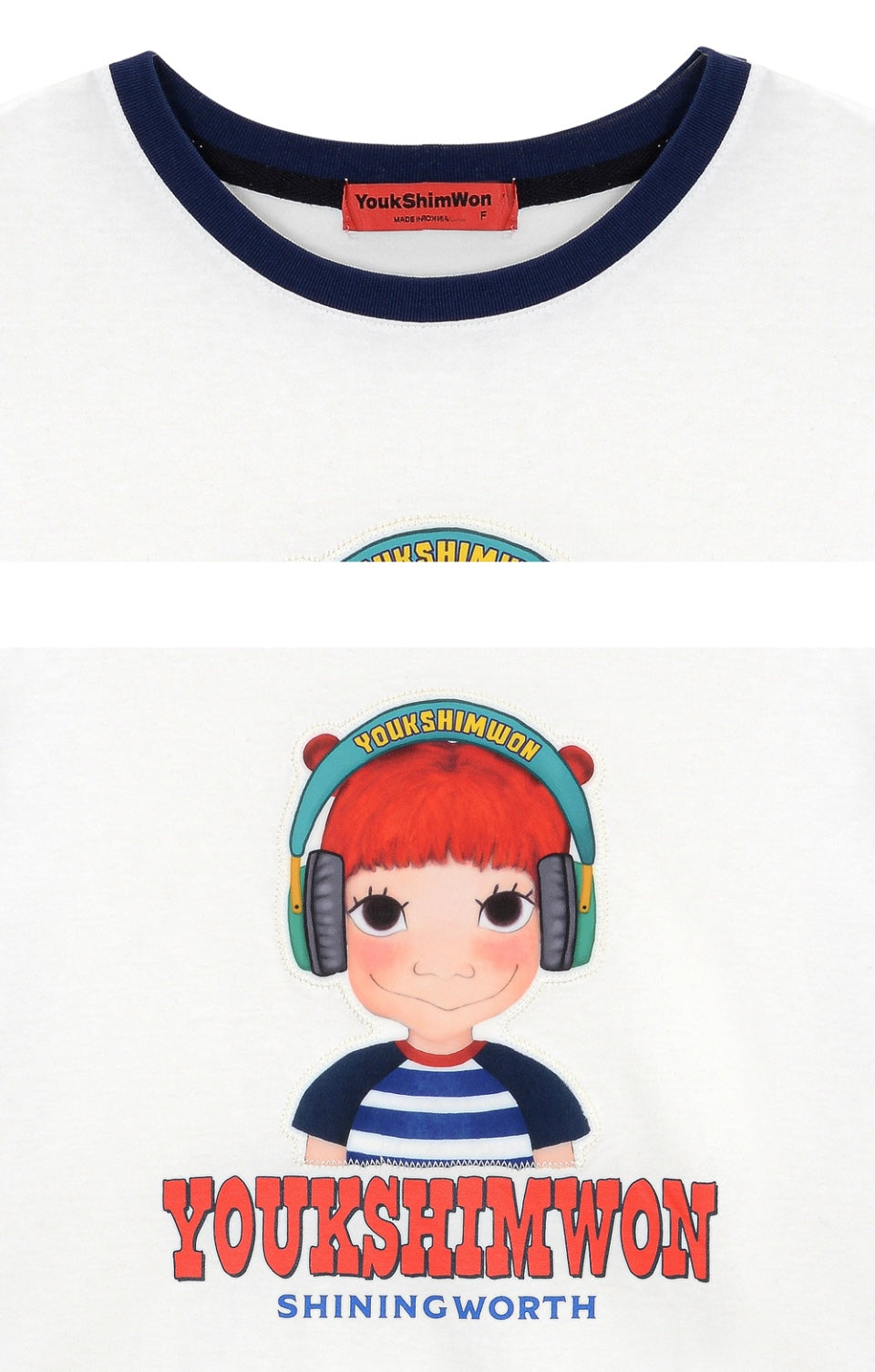 Sleeve Coloration T-Shirt F Gaeddongi