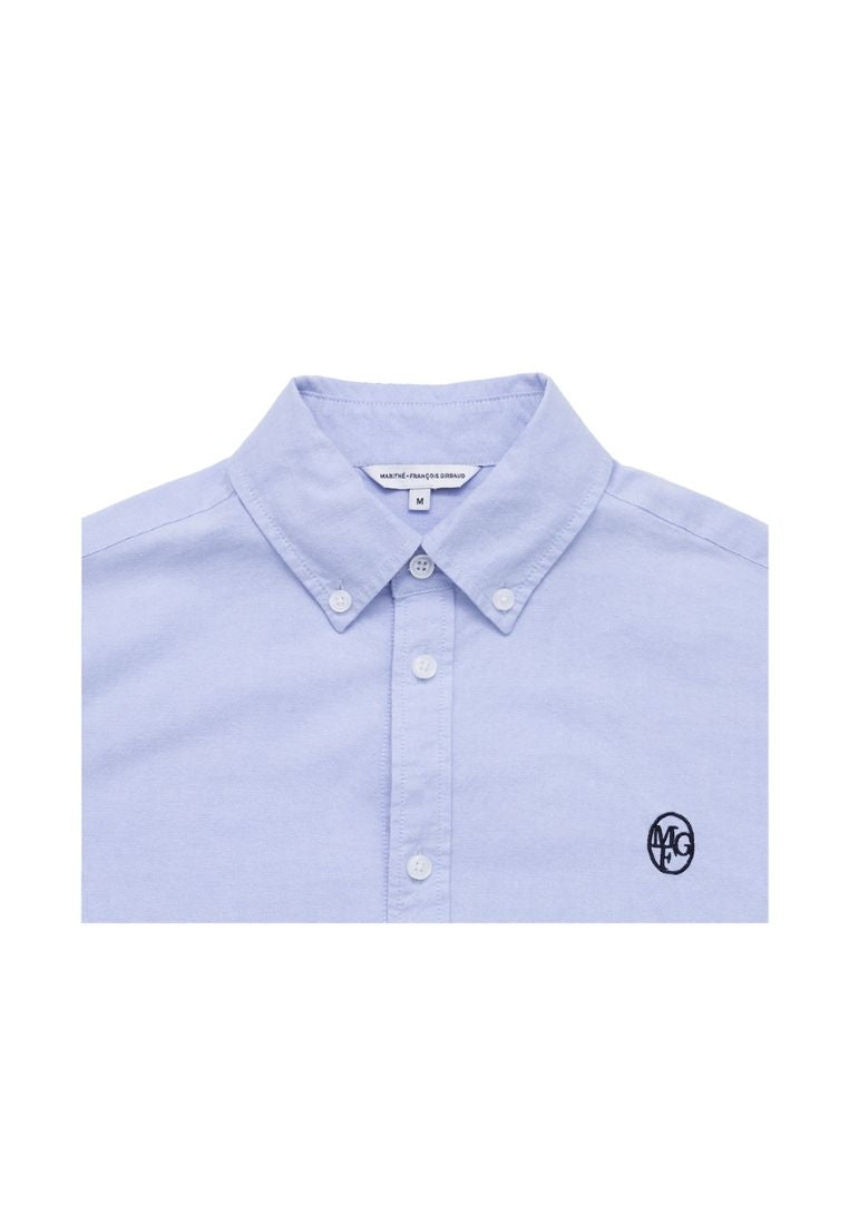 Embroidery Oxford Shirt Sky Blue