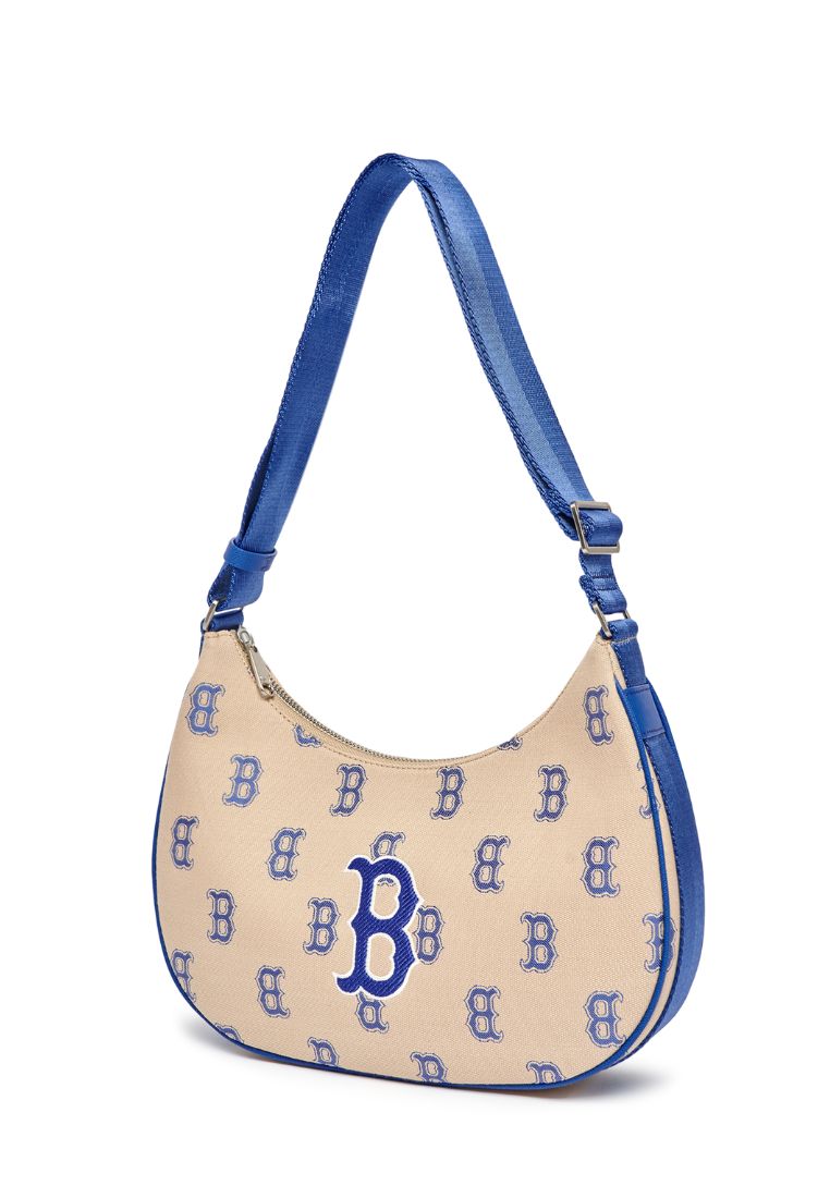 Big Classic MONOGRAM Jacquard L-Hobo Bag Boston Red Sox Light Sand