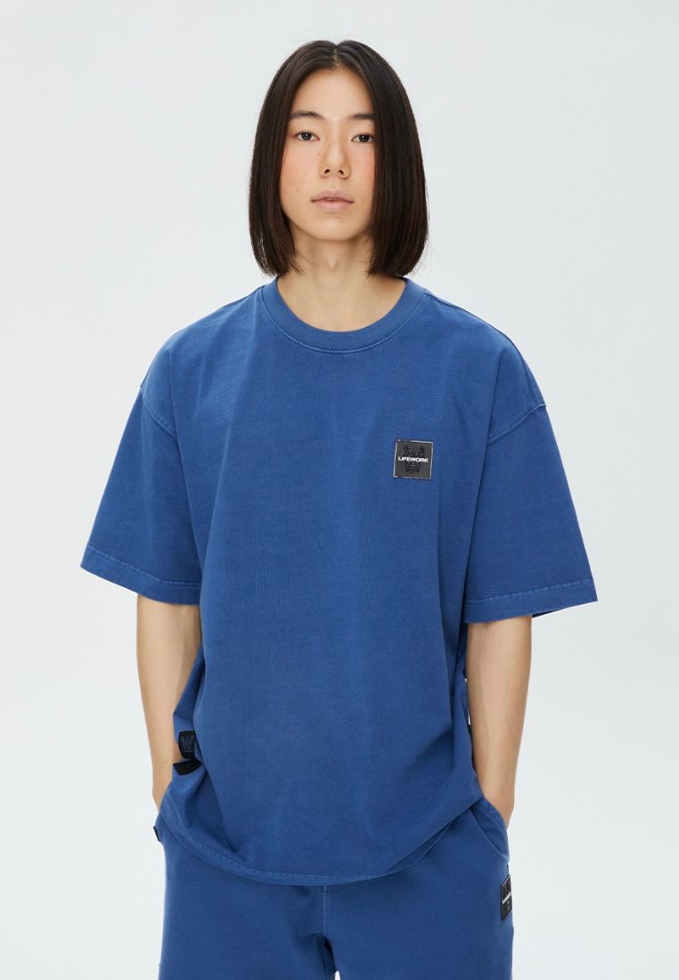 Square Wappen Pigment T-Shirt Dark Blue