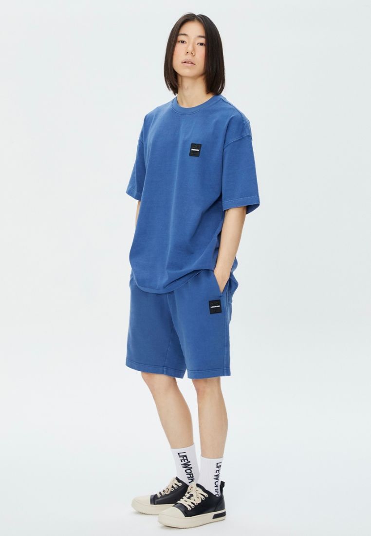 Square Wappen Pigment T-Shirt Dark Blue