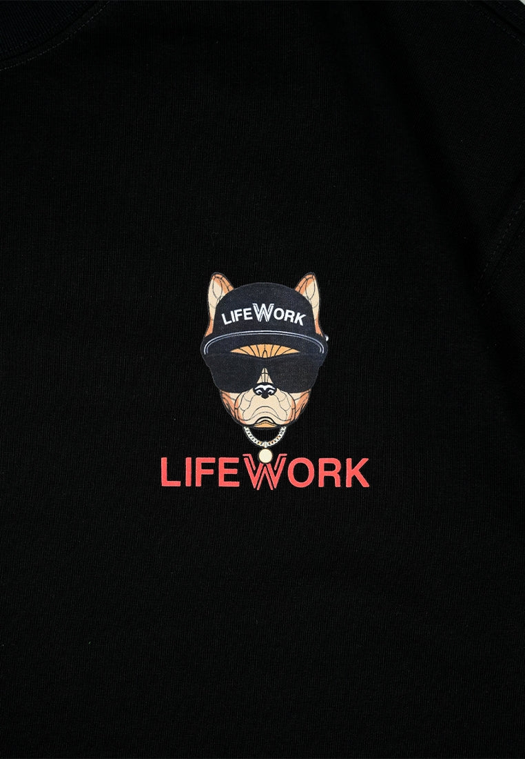 Back Printed T-Shirt Black