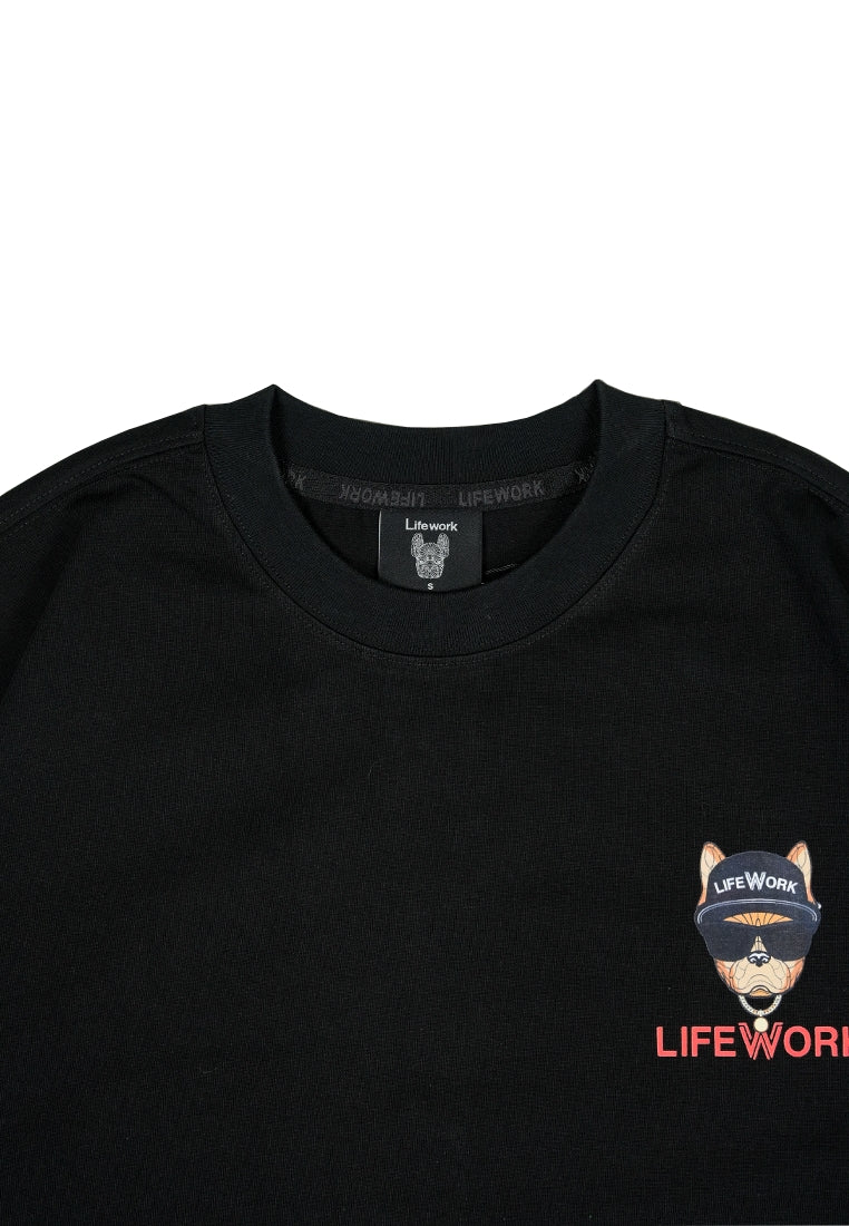 Back Printed T-Shirt Black