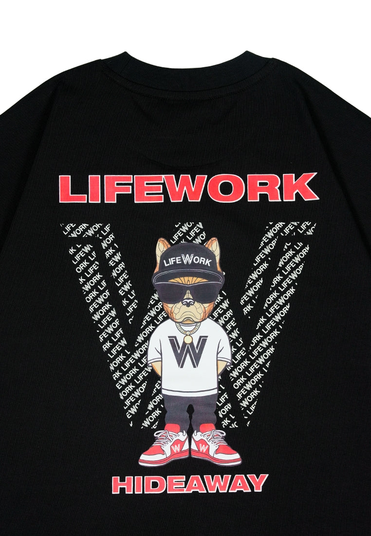 Back Printed T-Shirt Black