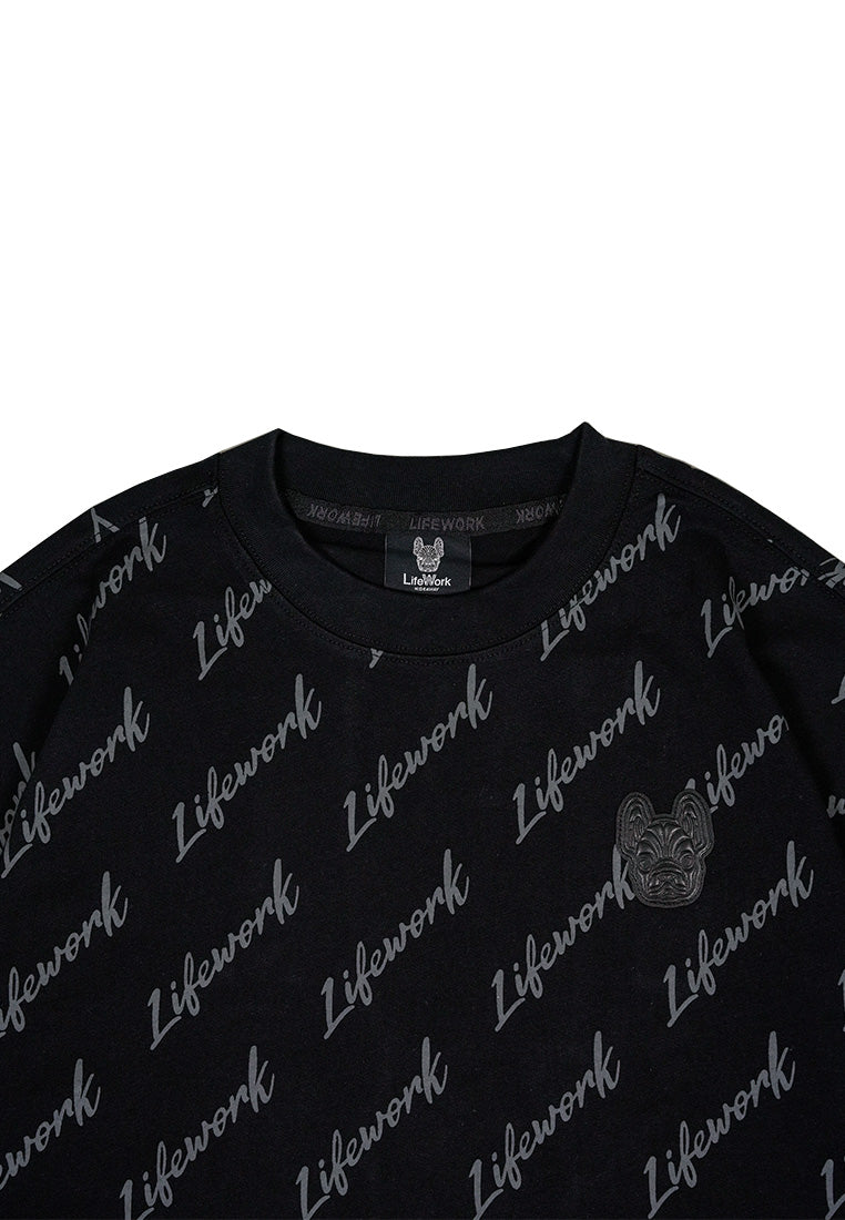 Signature Lettering T-Shirt Black