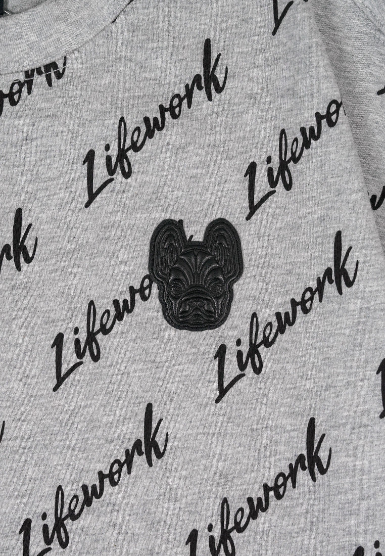 Signature Lettering T-Shirt Grey