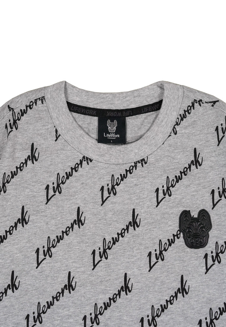 Signature Lettering T-Shirt Grey