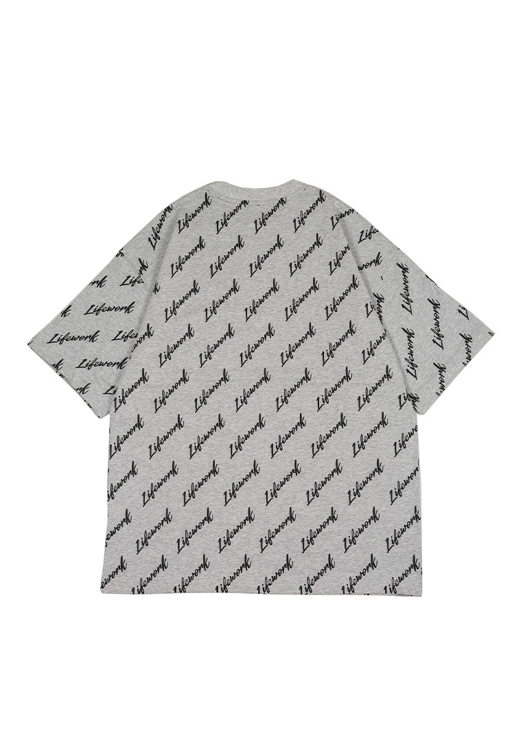 Signature Lettering T-Shirt Grey