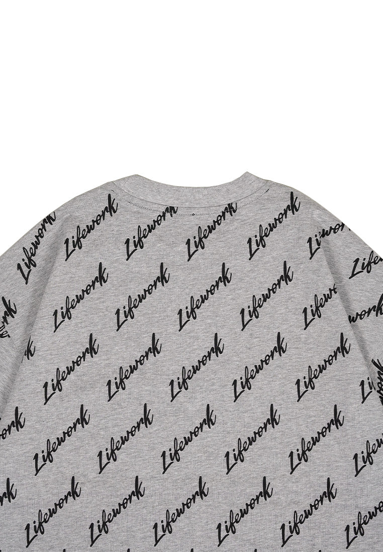 Signature Lettering T-Shirt Grey
