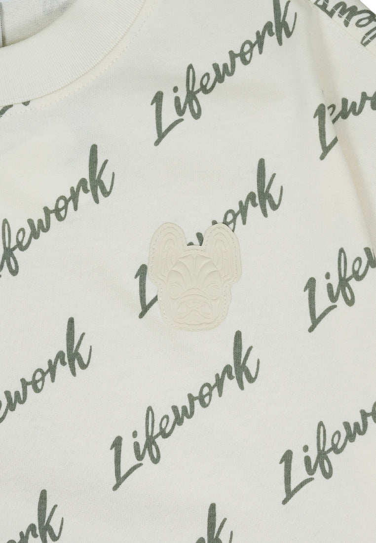 Signature Lettering T-Shirt Ivory