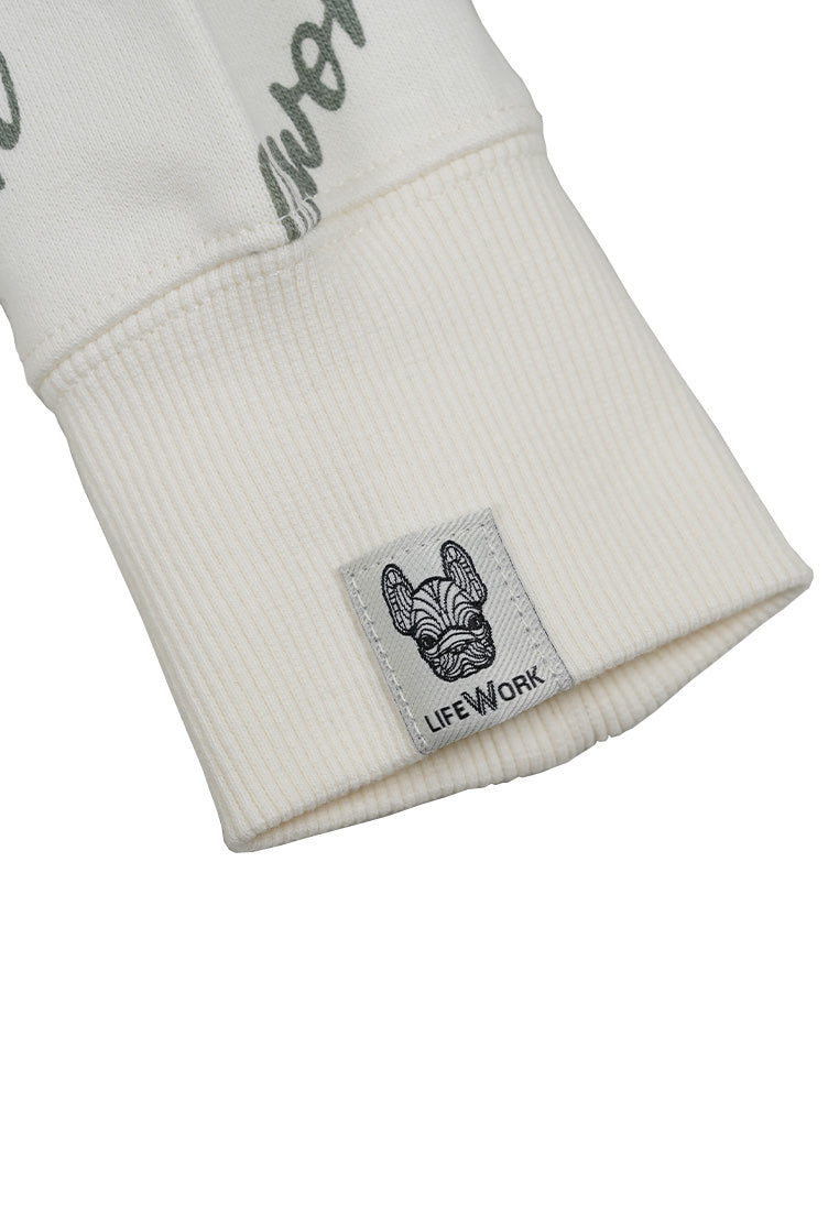 Signature Lettering Sweatshirt Ivory
