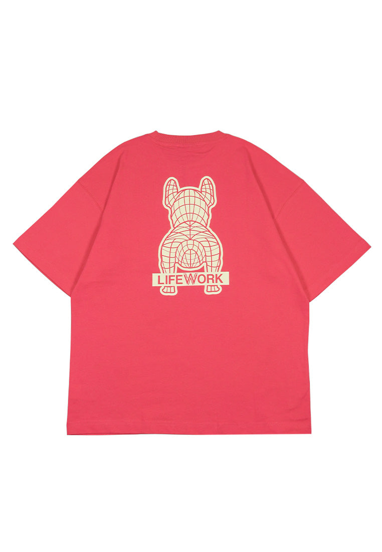 Velvet Logo T-Shirt Pink