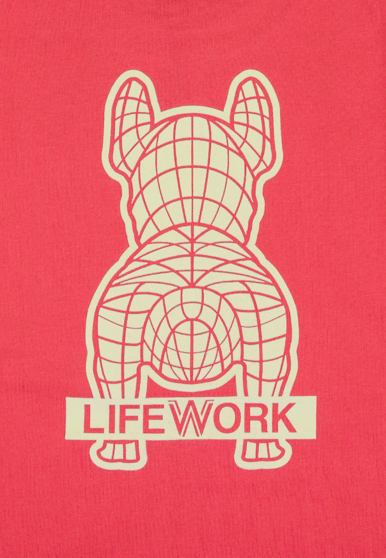 Velvet Logo T-Shirt Pink