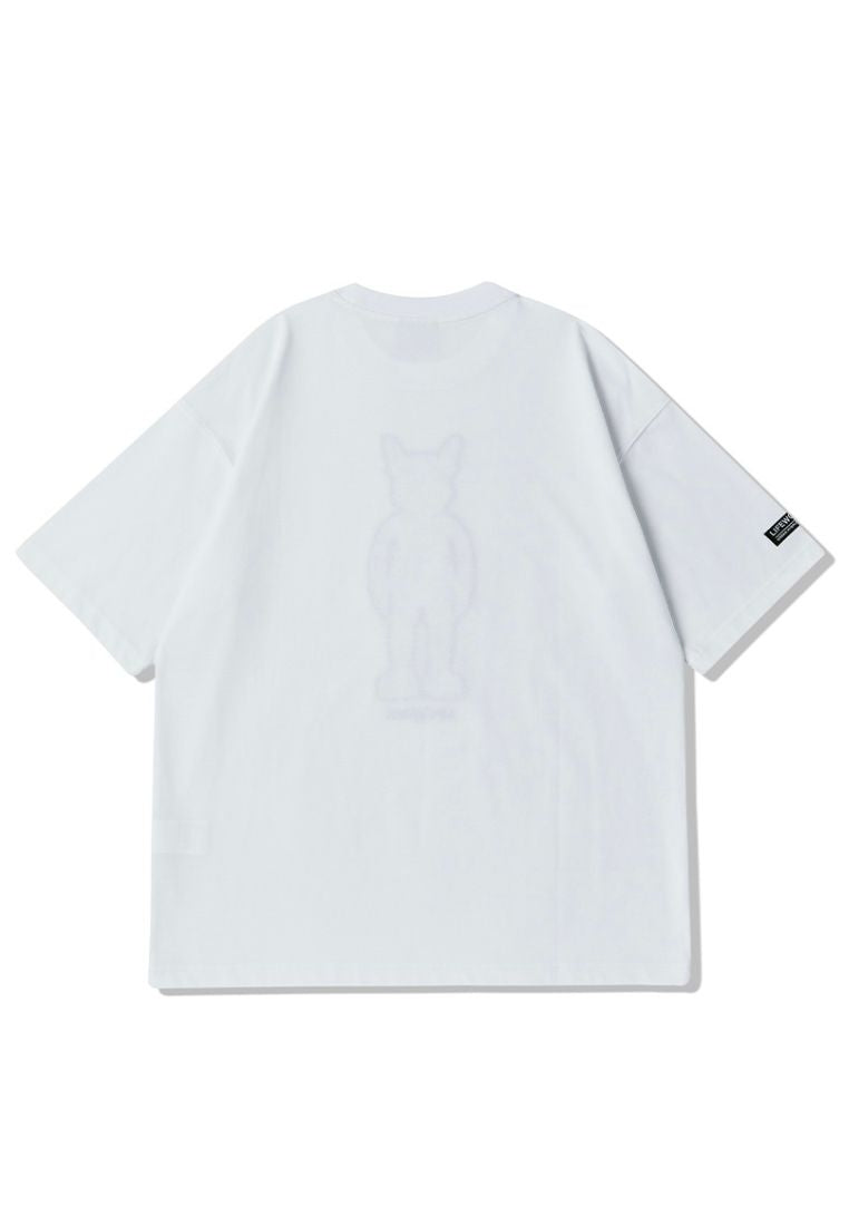 Embroidery Mono Figure T-Shirt White