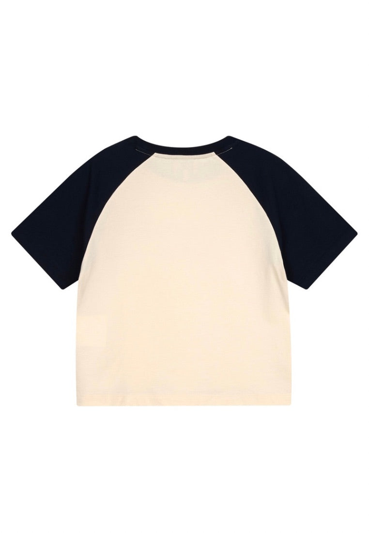 W Raglan Regular Logo Tee Navy