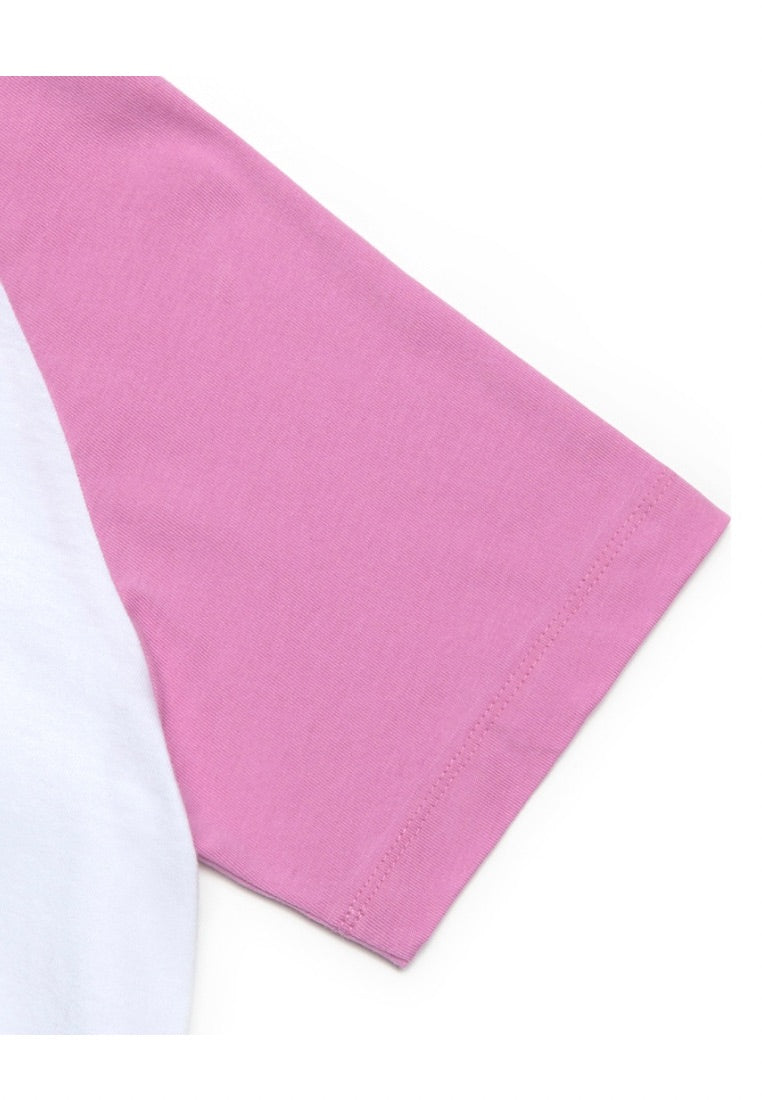 W Raglan Regular Logo Tee Pink