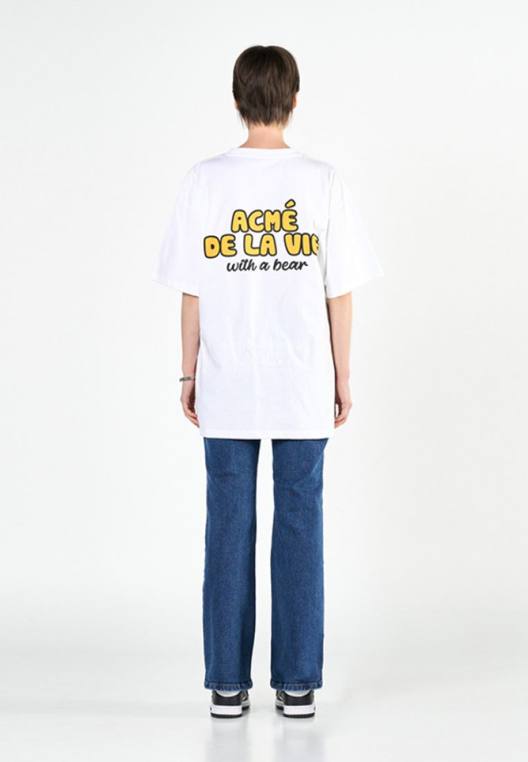 PANCAKE BEAR Short Sleeve T-Shirt White