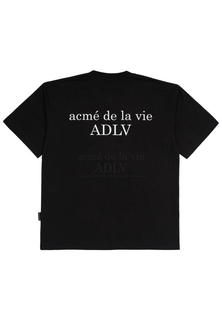 Baby Face Pearl Necklace Girl Short Sleeve T-Shirt Black