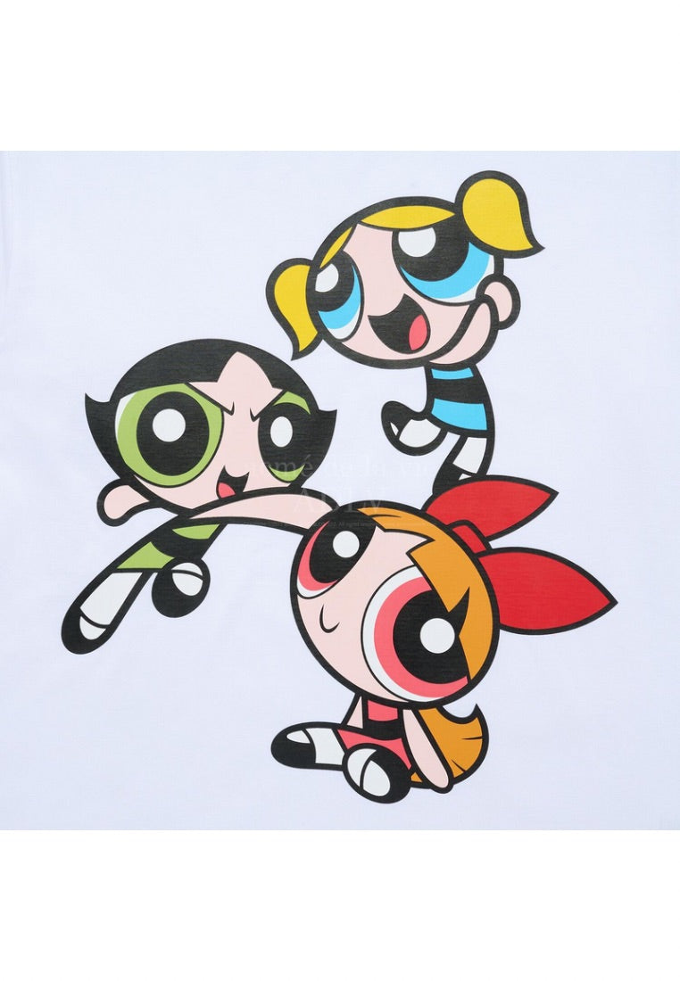 The Powerpuff Girls x Acmedelavie Big Printing Artwork T-Shirts White
