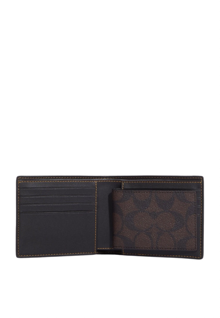 3 In 1 Wallet In Signature Canvas With Varsity Stripe Buttercup Multi