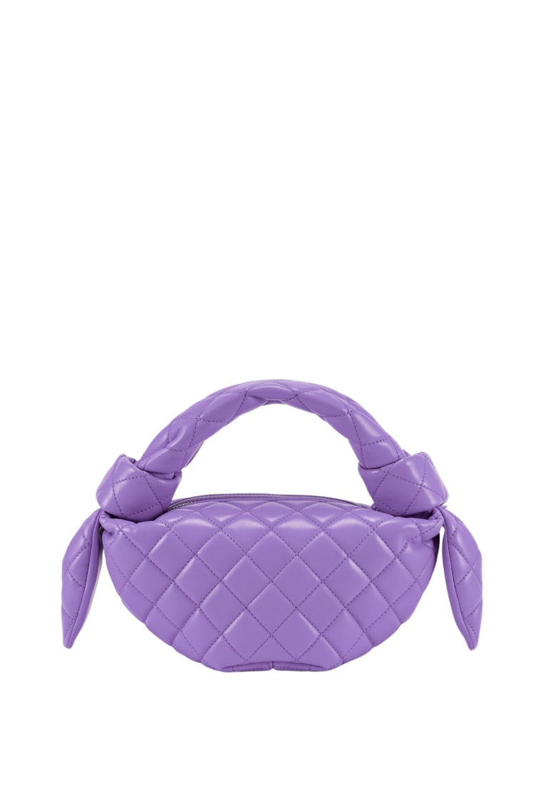 Croissant Top Handle Bag - Purple