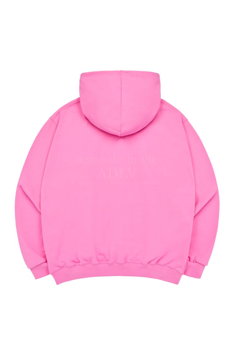 Basic Logo Rivet Point Hoodie Pink