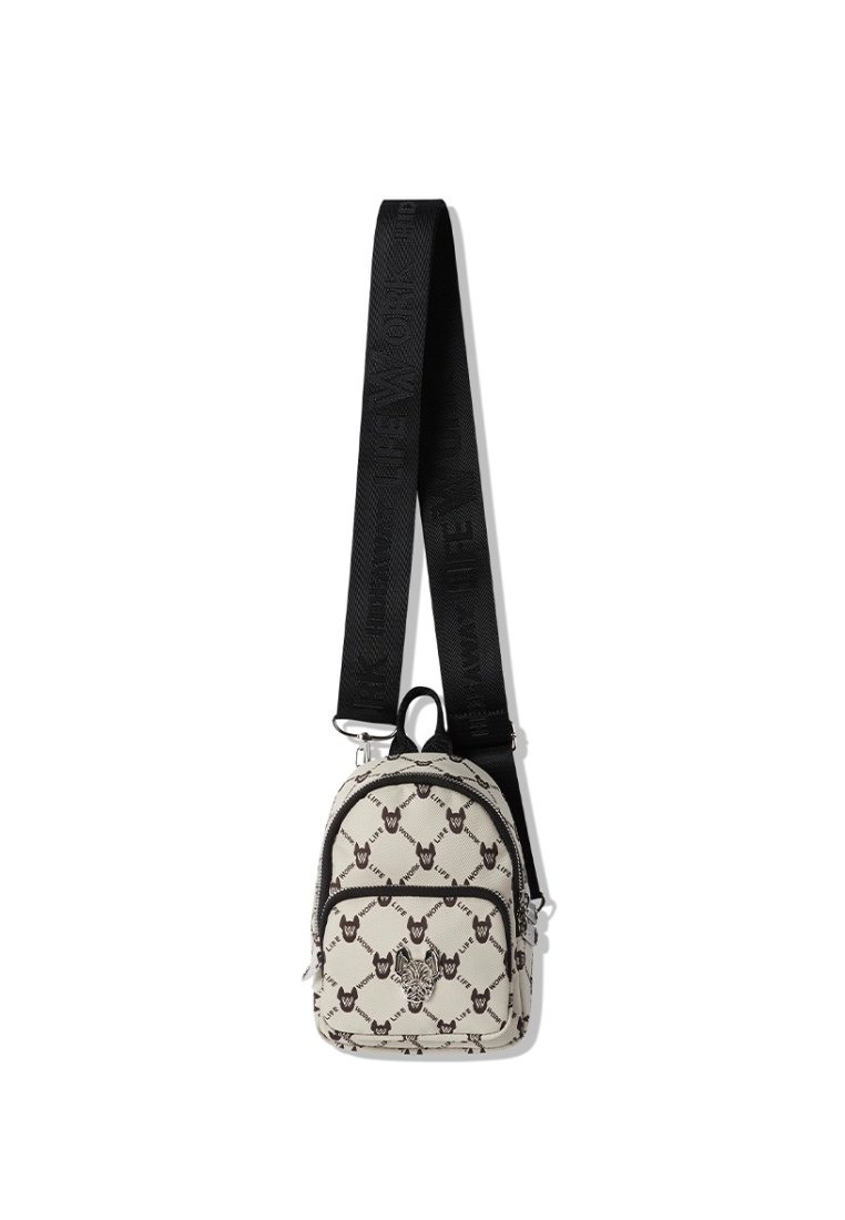 Mini Jacquard Monogram 2WAY Bag Beige