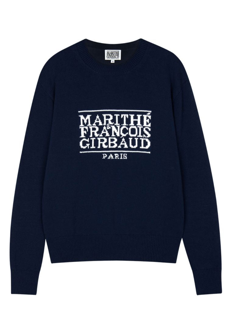 Classic Logo Knit Pullover Navy