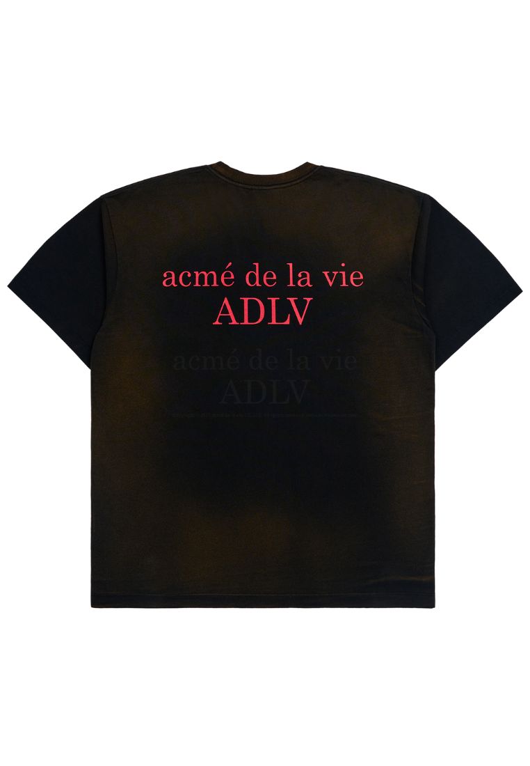 New Symbol Logo Spray Washing T-Shirt Black