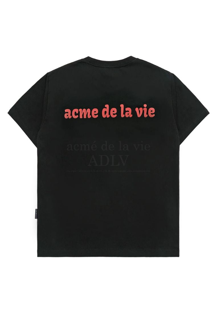 Scream Boy Lettering Baby Face Short Sleeve T-Shirt Black