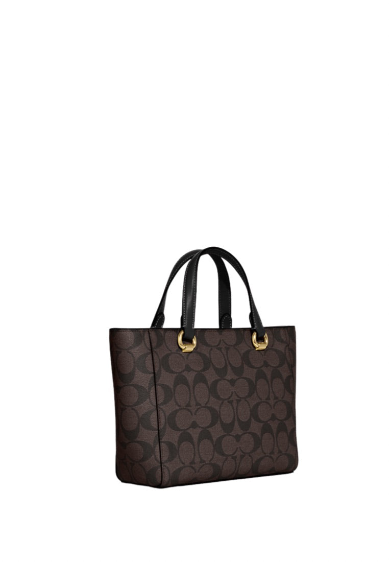 Alice Satchel In Signature Canvas Brown Black