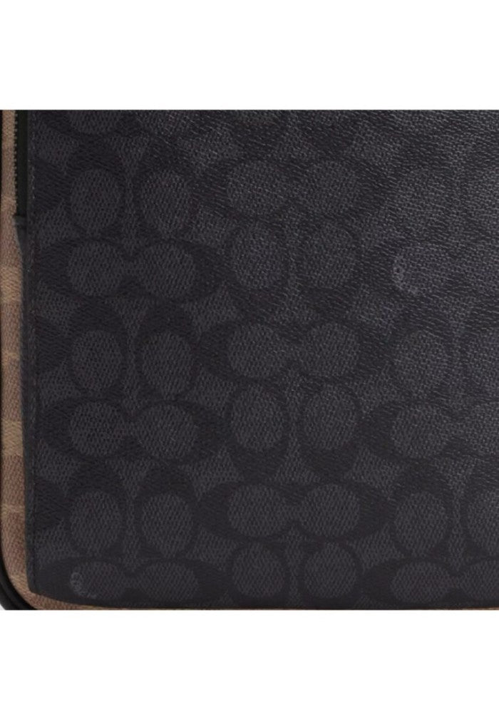 Ethan Pack In Blocked Signature Canvas Tan Charcoal Black