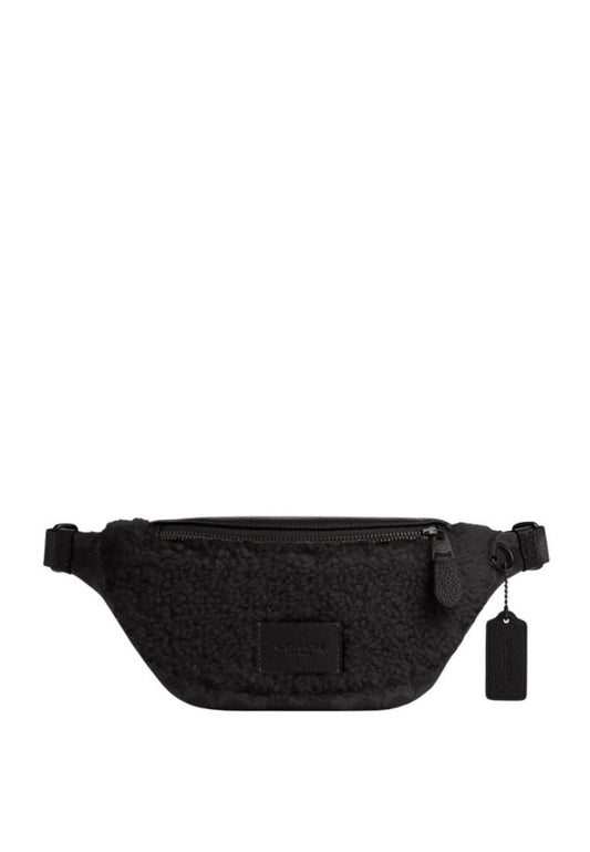 Warren Mini Belt Bag In Signature Canvas Black Copper Charcoal Black