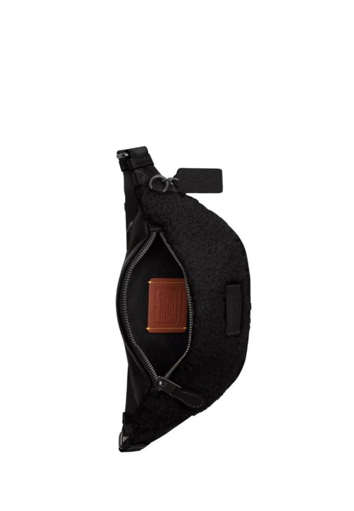 Warren Mini Belt Bag In Signature Canvas Black Copper Charcoal Black