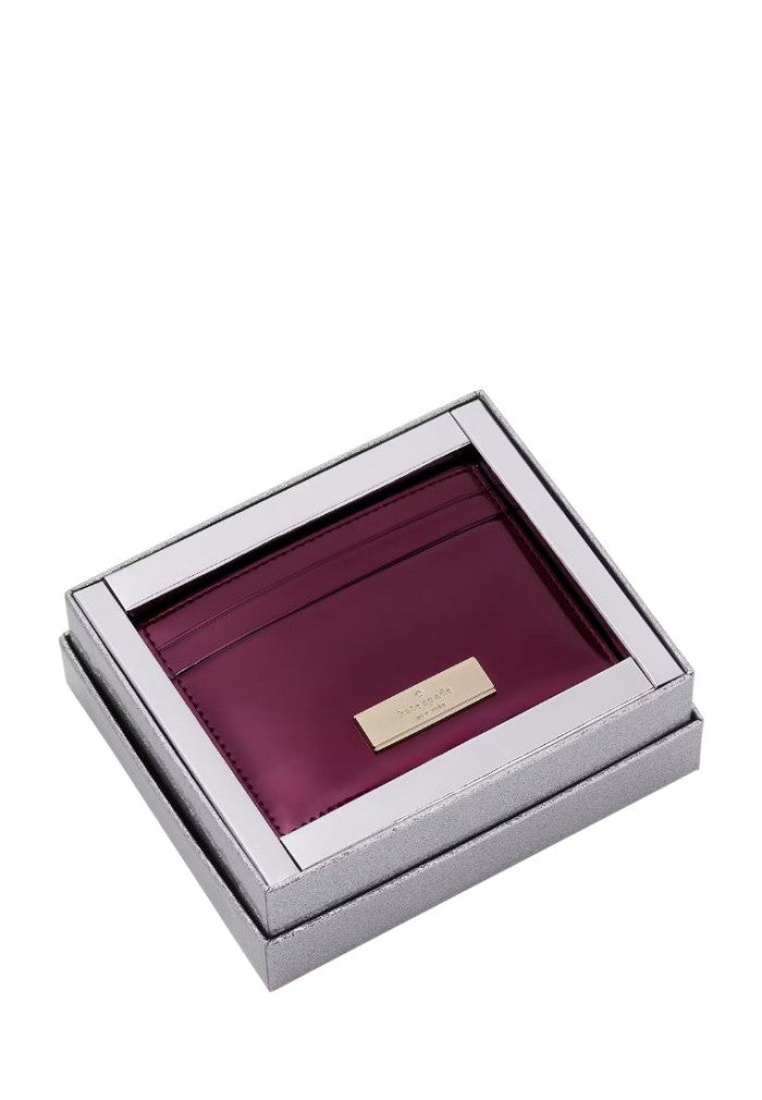 Kenzie Boxed Small Cardholder Dark Raspberry