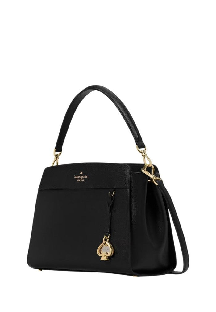 Madison Medium Top Handle Satchel Black