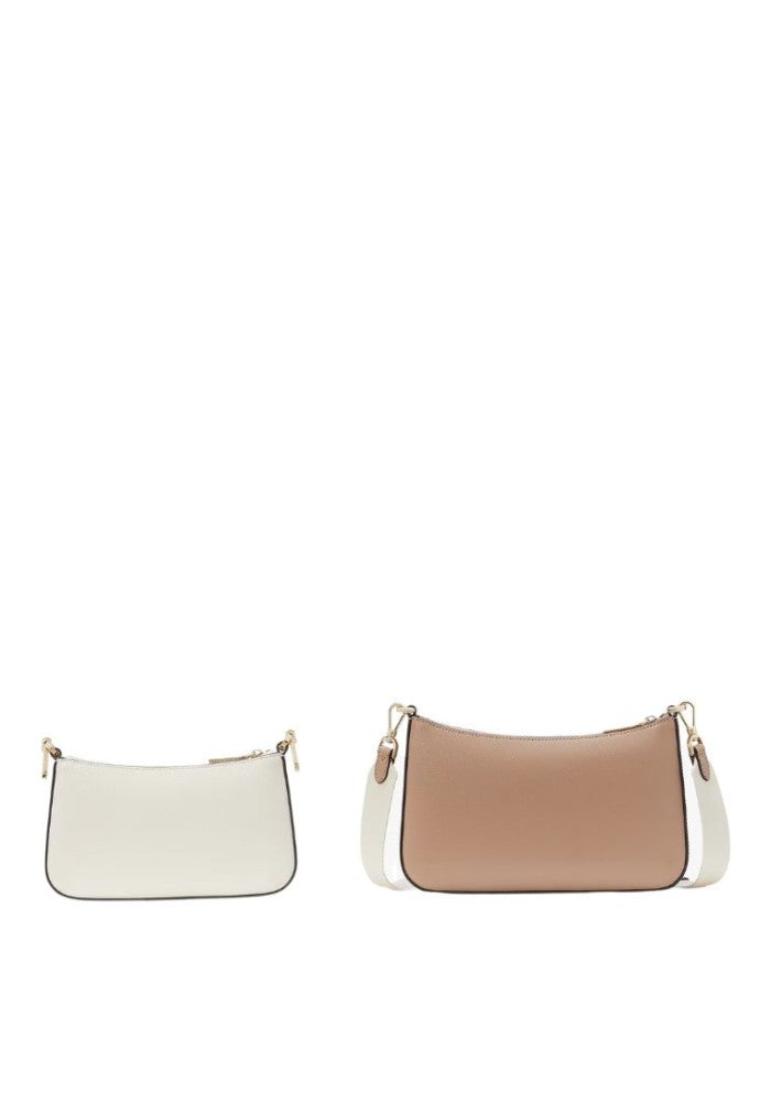 Duet Colorblock Saffiano Leather Small Crossbody Toasted Hazelnut Multi