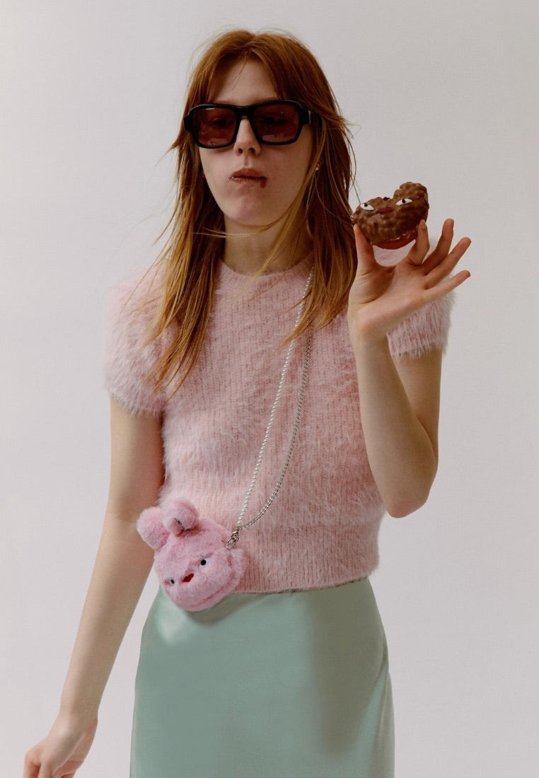 Tokiyom Mini Pouch Eco Fur Pink