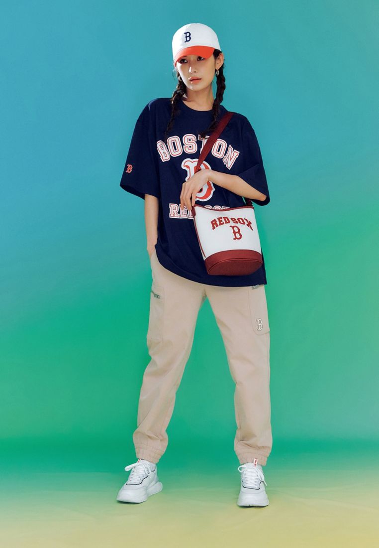Varsity Basic Canvas Bucket Bag BOSTON RED SOX cream