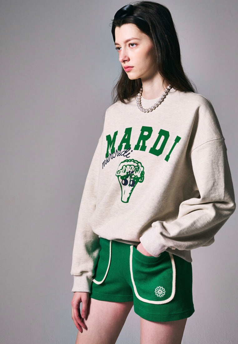 Waffle Shorts Green White