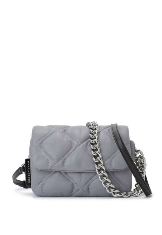 Small Quilted Pillow Bag Rock Grey