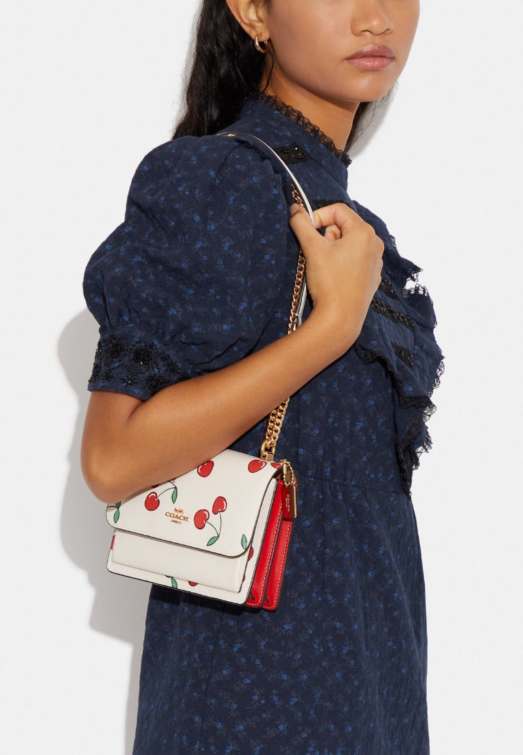 Mini Klare Crossbody With Heart Cherry Print Chalk Multi